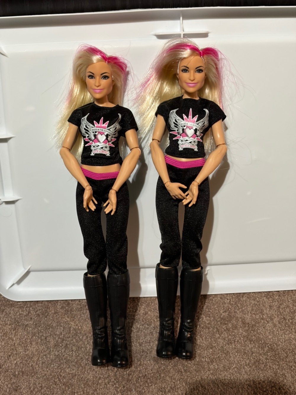 WWE Natalya Dolls with Black & Pink Ring Gear